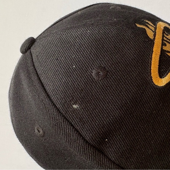 Miami Heat NBA Black Gold Logo Snapback Hat Cap Miller Genuine Draft Patch - Picture 4 of 9